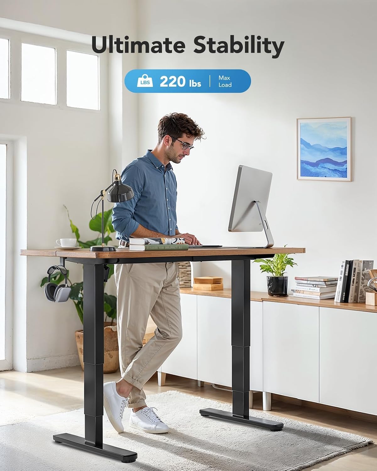 Detalle de HUANUO Standing Desk Frame, 3-Stage