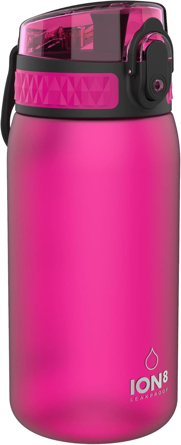 Thumbnail 6 de ION8 Kinder Trinkflasche 350 ml – Auslaufsicher, Einhandöffnung, BPA-frei, Rosa Blüte