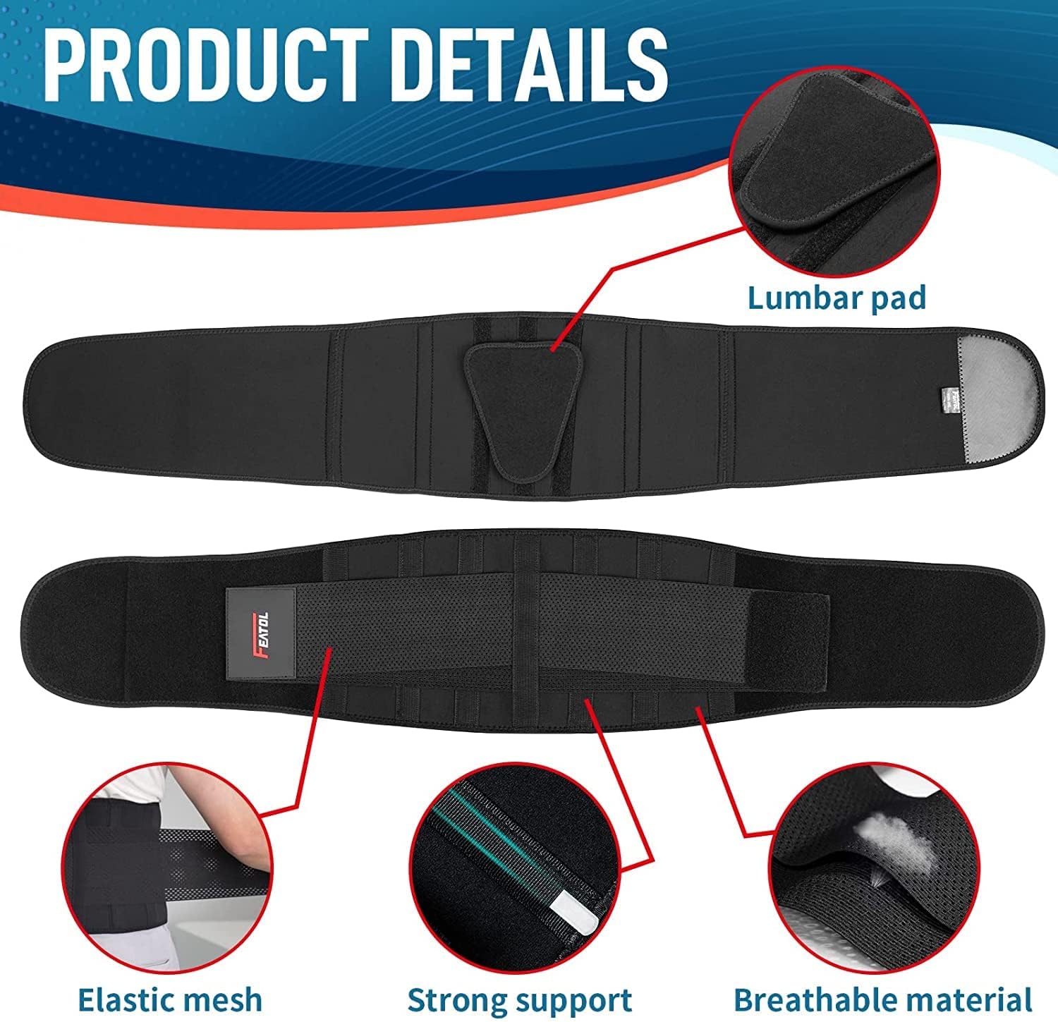 Thumbnail 2 de FEATOL Back Brace 4XL Lumbar Support 🩺