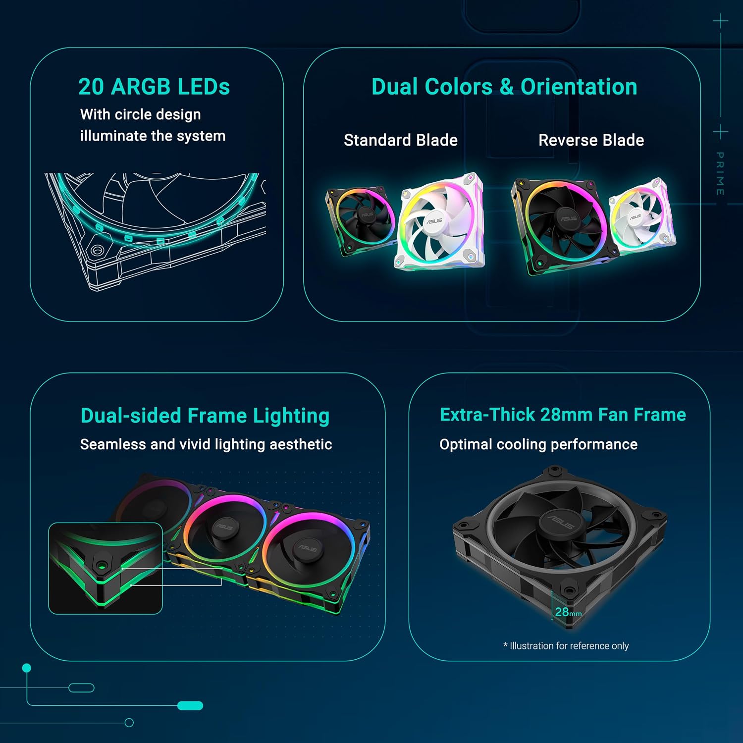 Thumbnail 6 de ASUS cooling fan, 28 mm frame