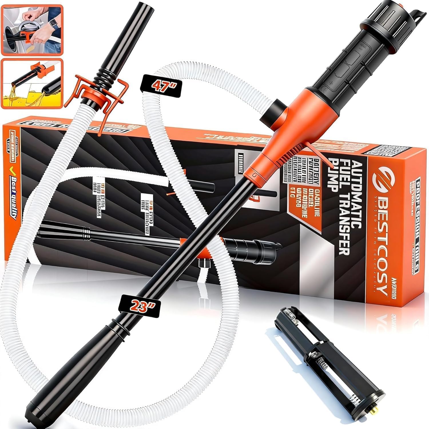 Detalle de Portable Transfer Pump 3.0 GPM Electric Siphon Pump ⛽