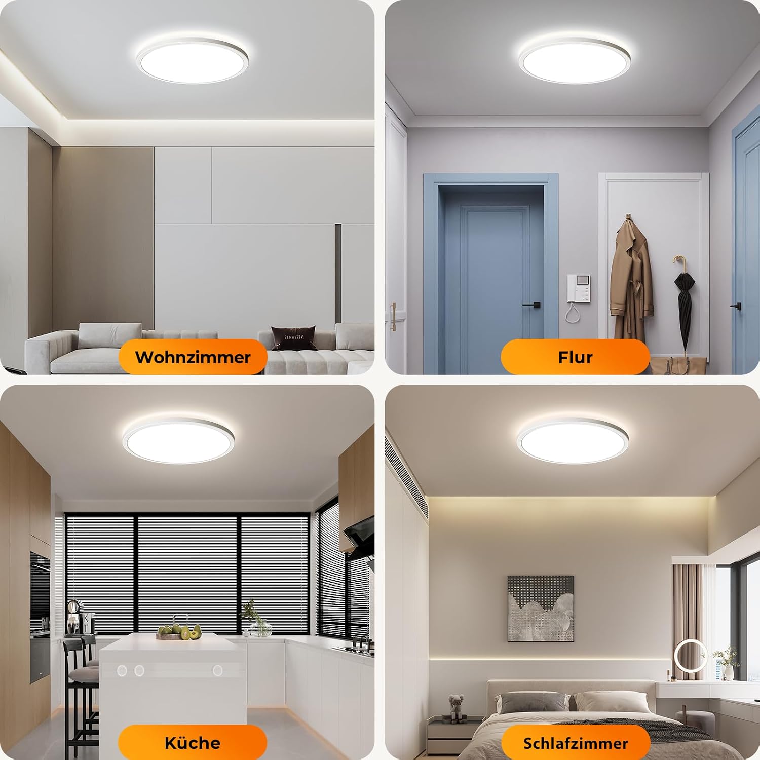 Detalle 2 de Matane Deckenlampe LED rund Ø22 cm, 18W