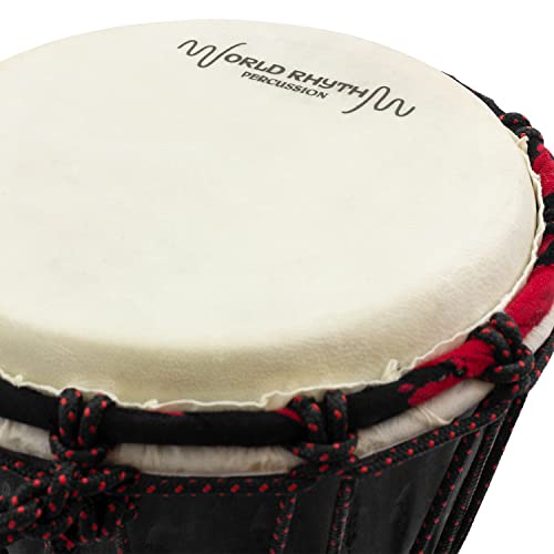 Thumbnail 1 de World Rhythm MDJ004 Tamburo Djembe da 6 pollici in mogano, nero – suono ricco e maneggevole
