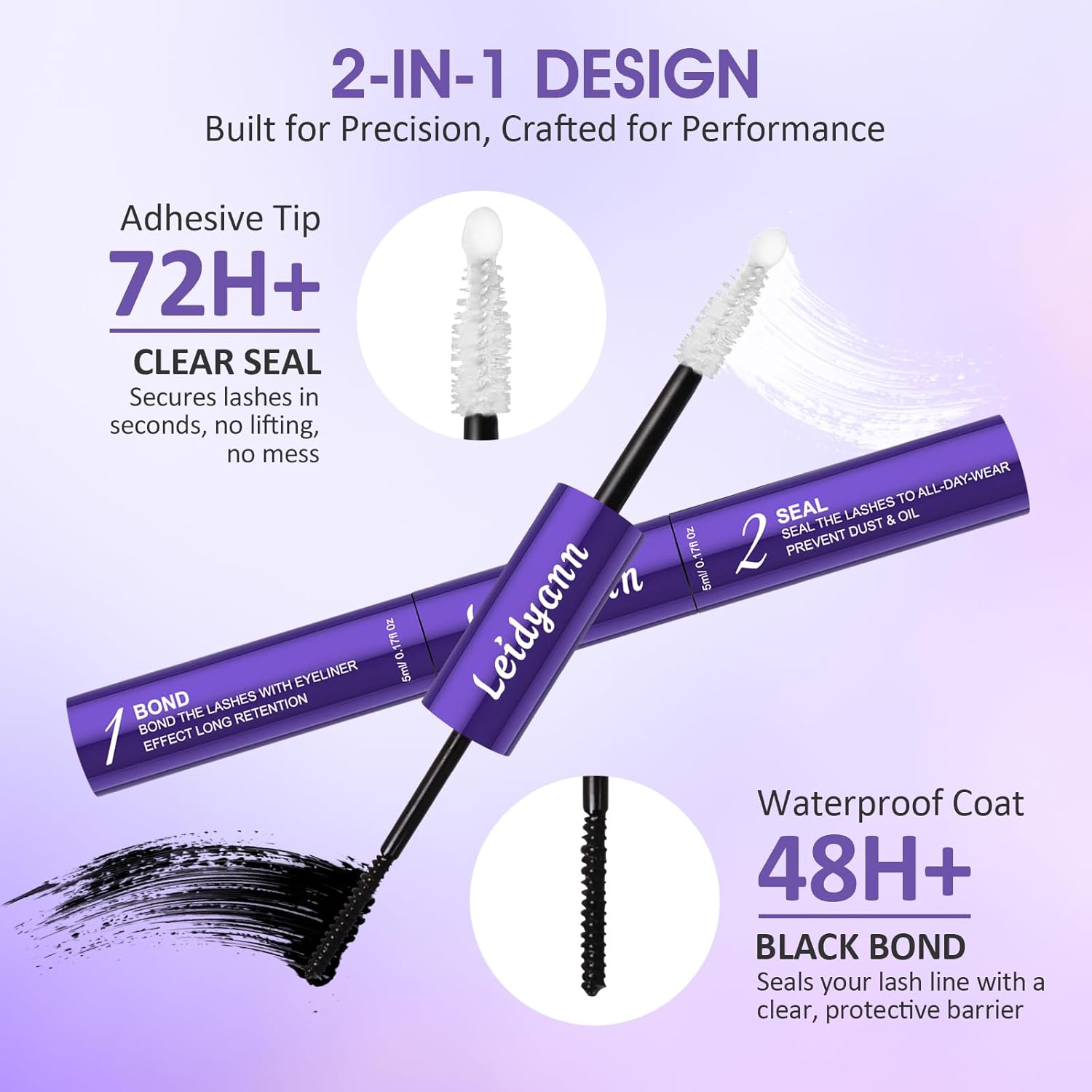 Detalle 2 de Eyelash Glue Lash Bond & Seal: 2-in-1 Adhesive for Lash Clusters & DIY Extensions