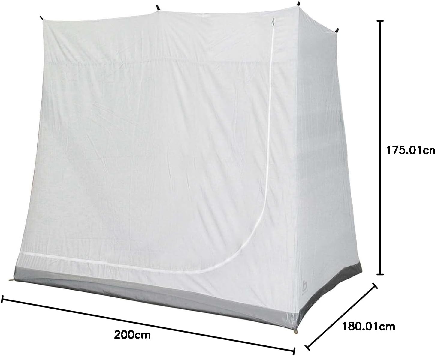 Detalle de Bo-Camp Tente intérieure pour auvent – 2 personnes, Gris, 2x1,8x1,75 m