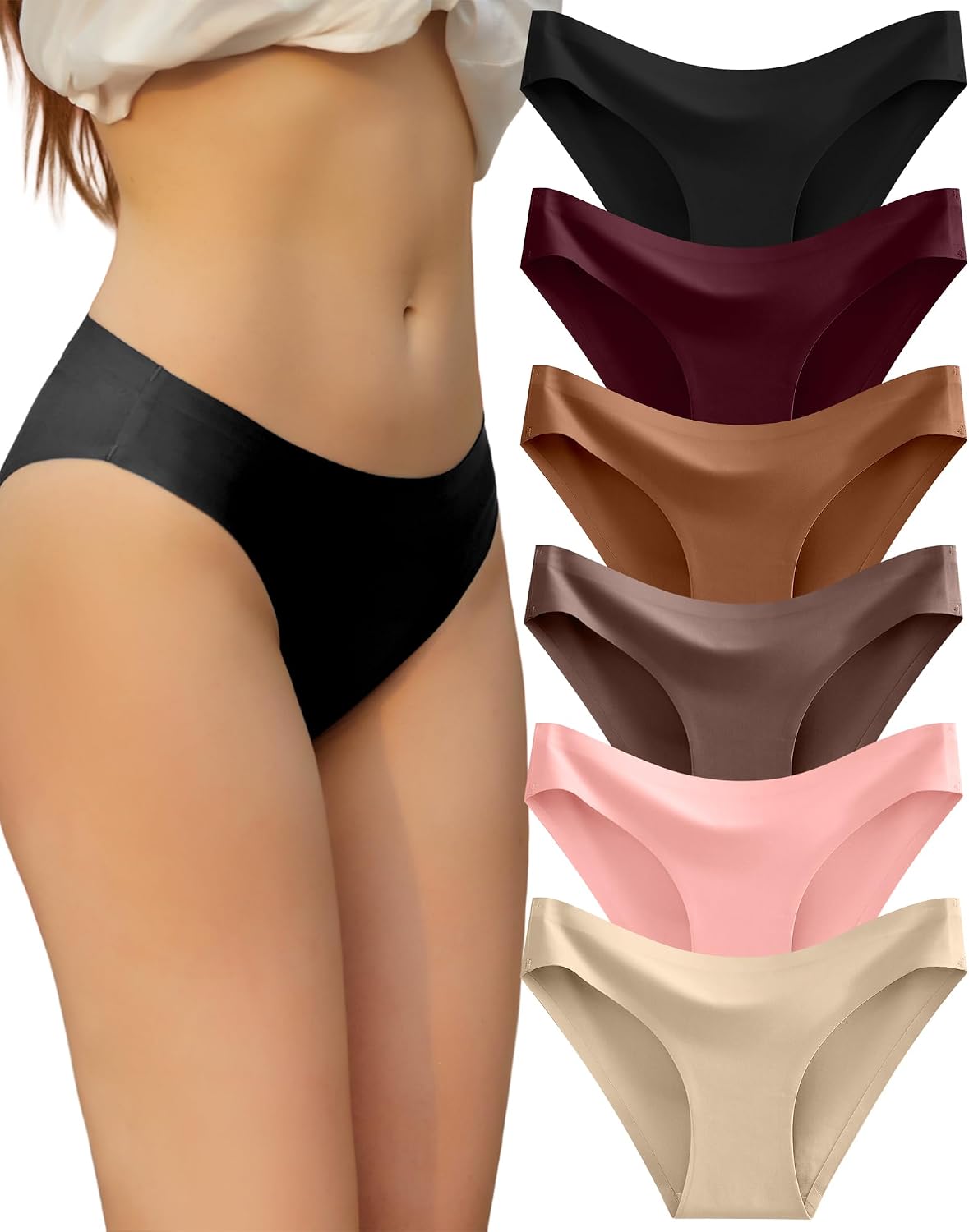 Thumbnail 6 de FINETOO Seamless Hipster Underwear 6-pack 🩲