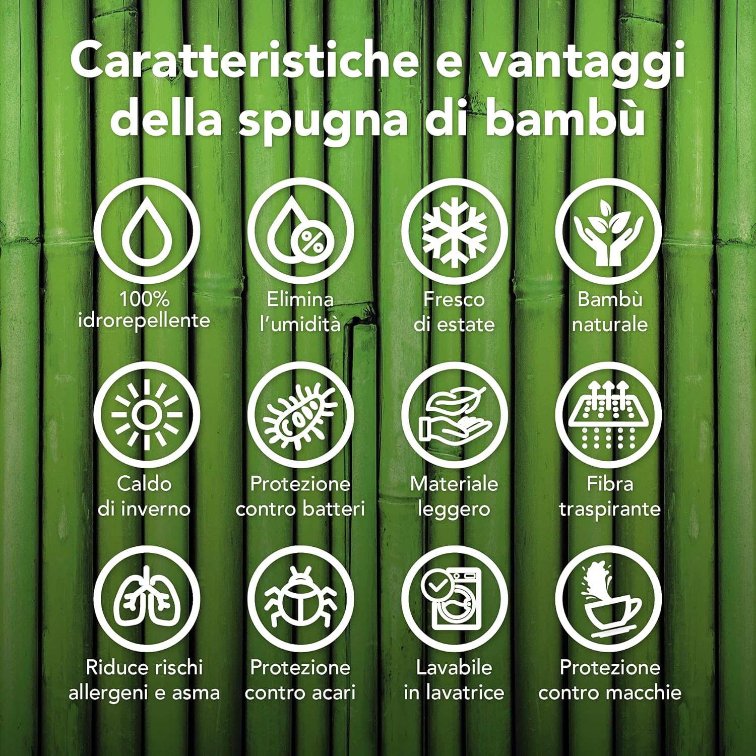 Thumbnail 6 de Coprimaterasso impermeabile 120x190 in tessuto di bambù naturale con angoli elastici – Una Piazza e Mezza