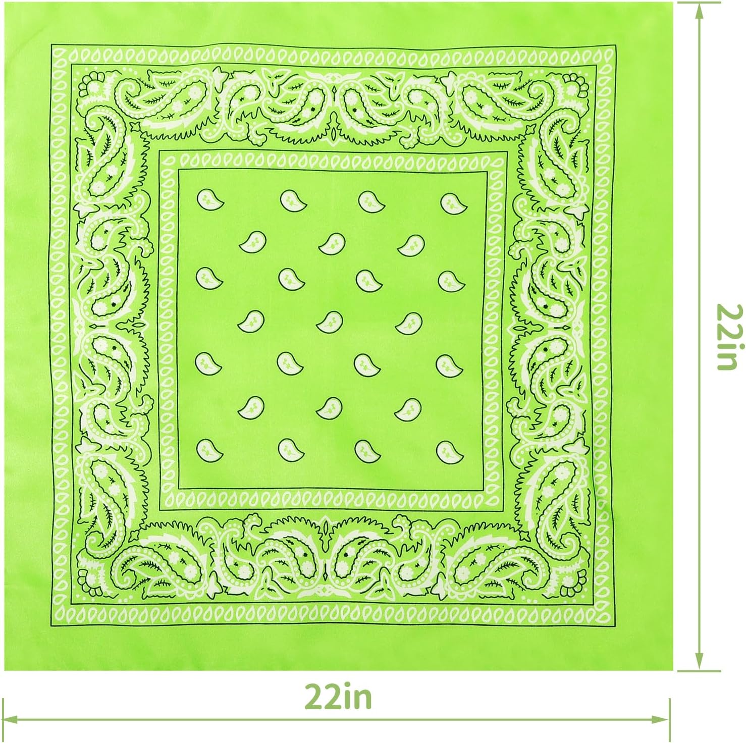 Thumbnail 2 de CECIAOAIME 22x22-Inch Paisley Bandanas, 100% Polyester Head Scarves