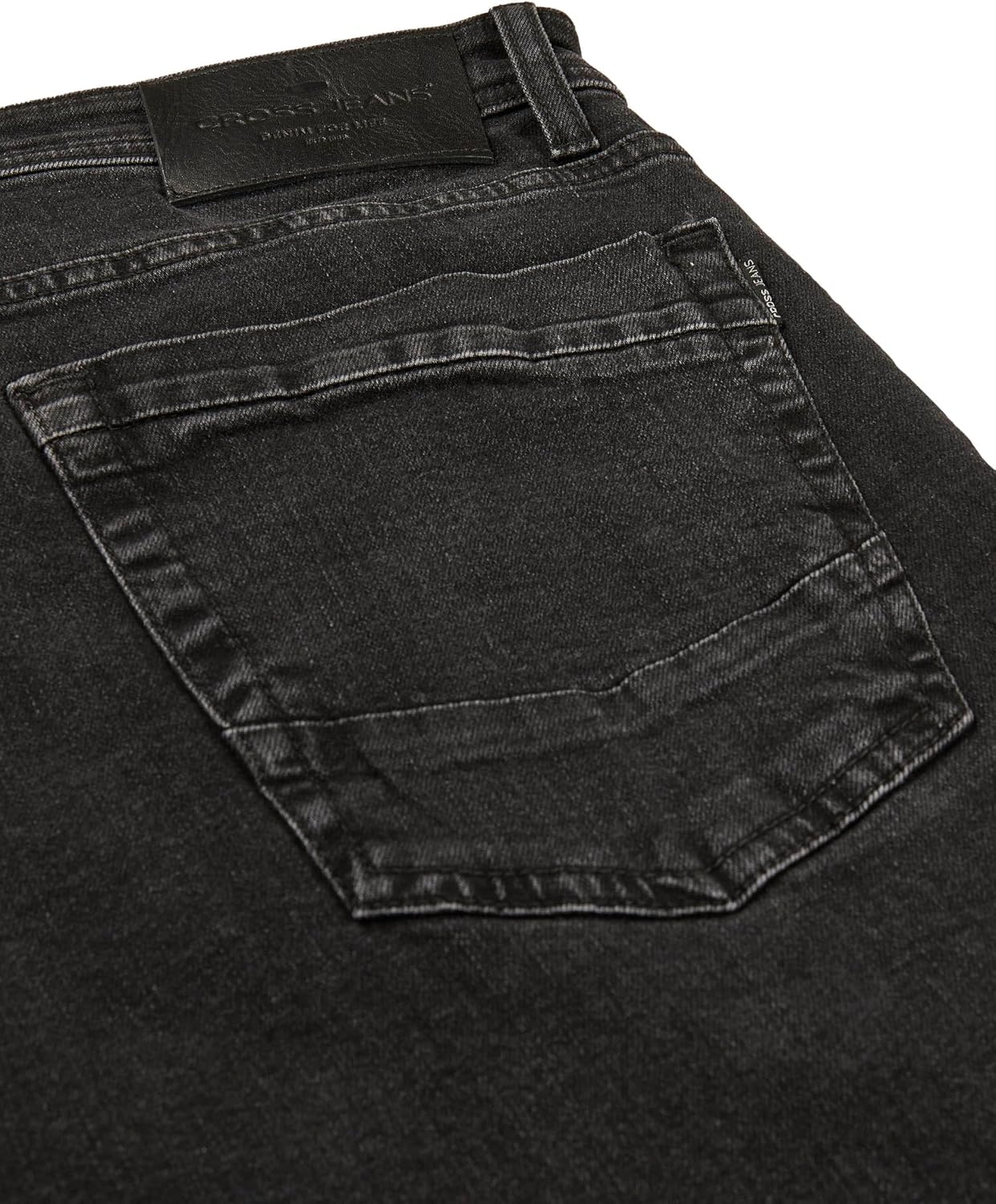 Detalle 2 de Cross Jeans Herren Antonio Jeanshose im Stretch Comfort/Relaxed Fit (Denim Blau/Schwarz)