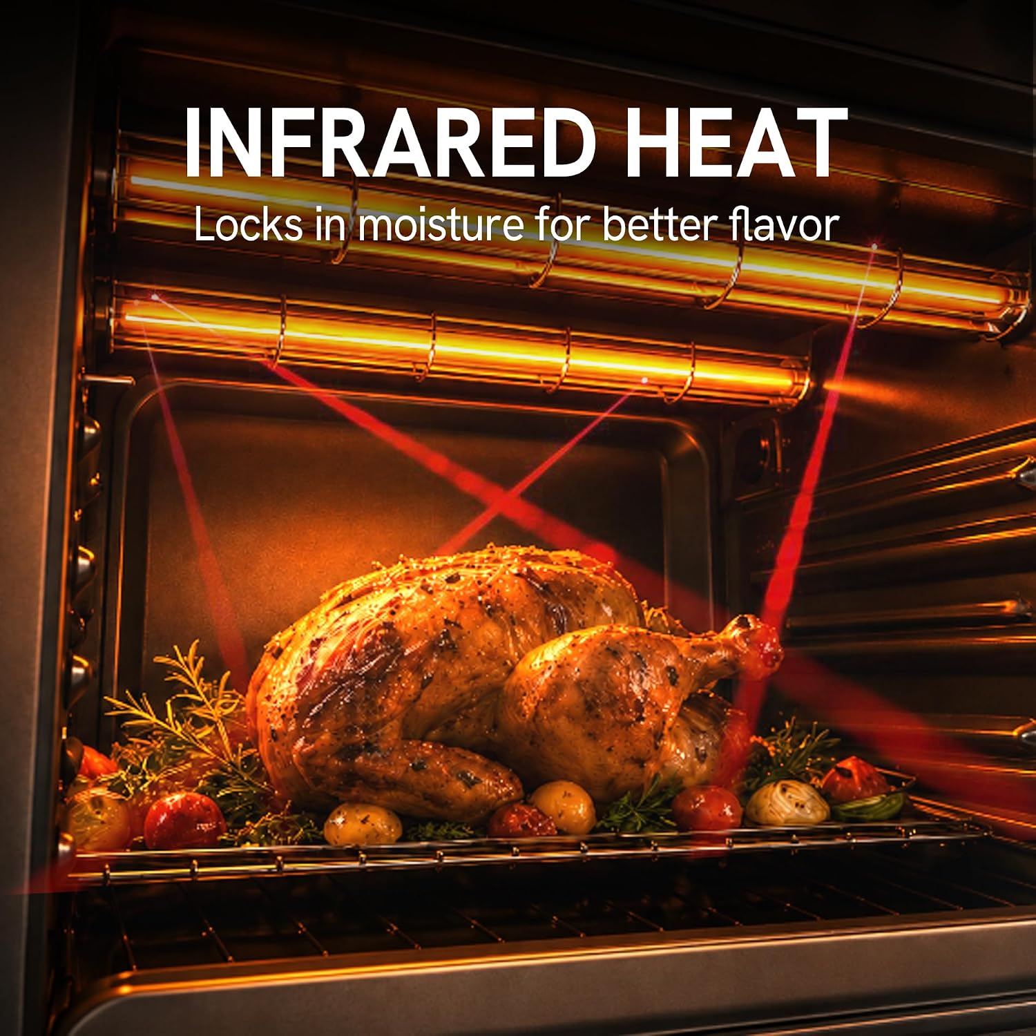 Detalle 2 de VAL CUCINA Infrared Heating 26.3 QT Air Fryer Toaster Oven with 10-in-1 Functions