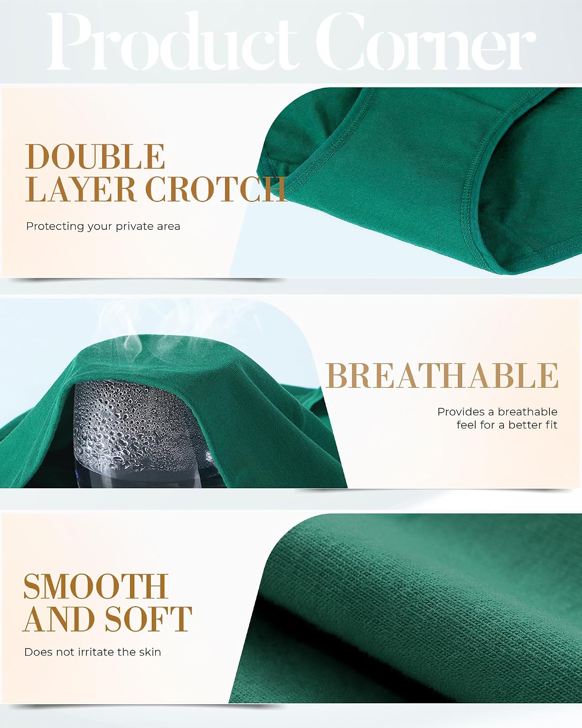 Detalle de High waisted cotton briefs 5 pack