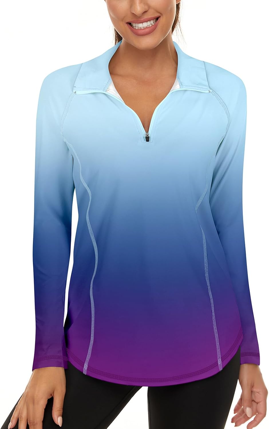 Thumbnail 5 de Akiooue Womens Long Sleeve UPF 50+ 1/4 Zip