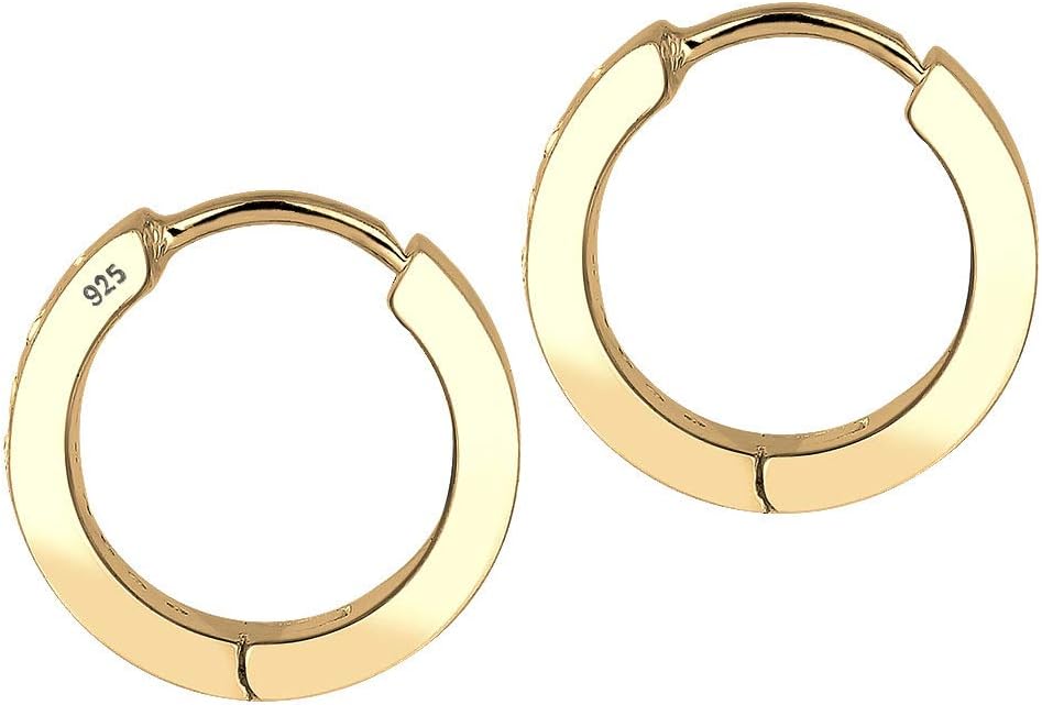 Detalle de Elli Damen-Creolen 925 Silber Zirkonia gold đ