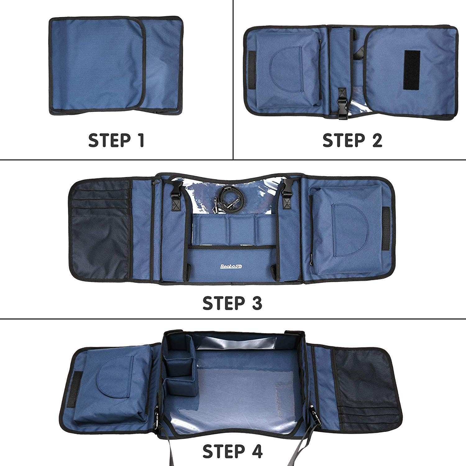 Thumbnail 3 de Becko US Fondear Children’s Travel Tray: Portable Car Seat Tray for Snacks, Games and Drawings