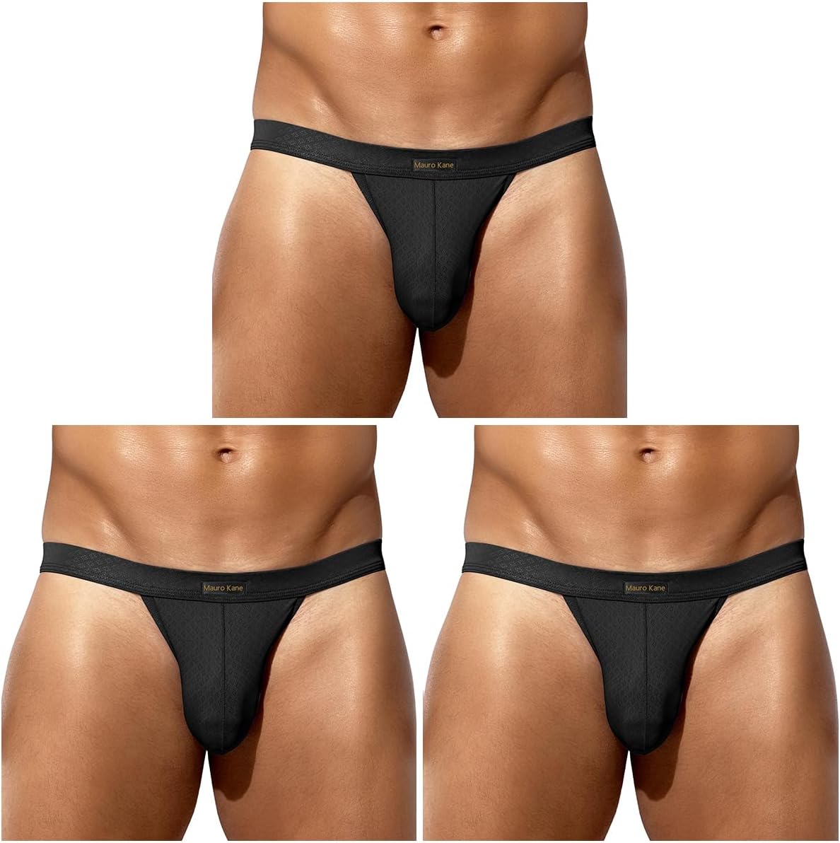 Detalle de Mauro Kane Mens Sexy Briefs - Soft Lightweight Low Rise with 3D Pouch (3 Pack)