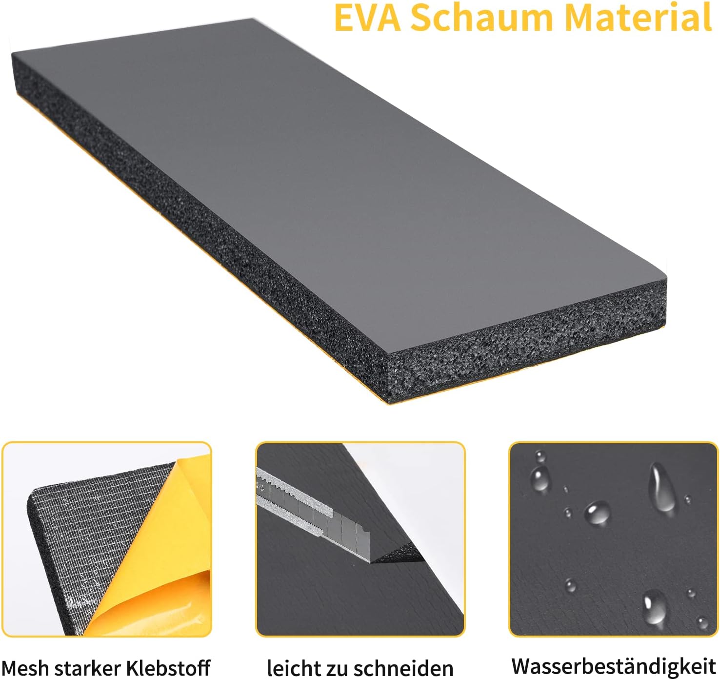 Detalle de 2er Set Garagen Wandschutz Selbstklebend, 42 × 15 × 2 cm – EVA-Schaum, selbstklebend