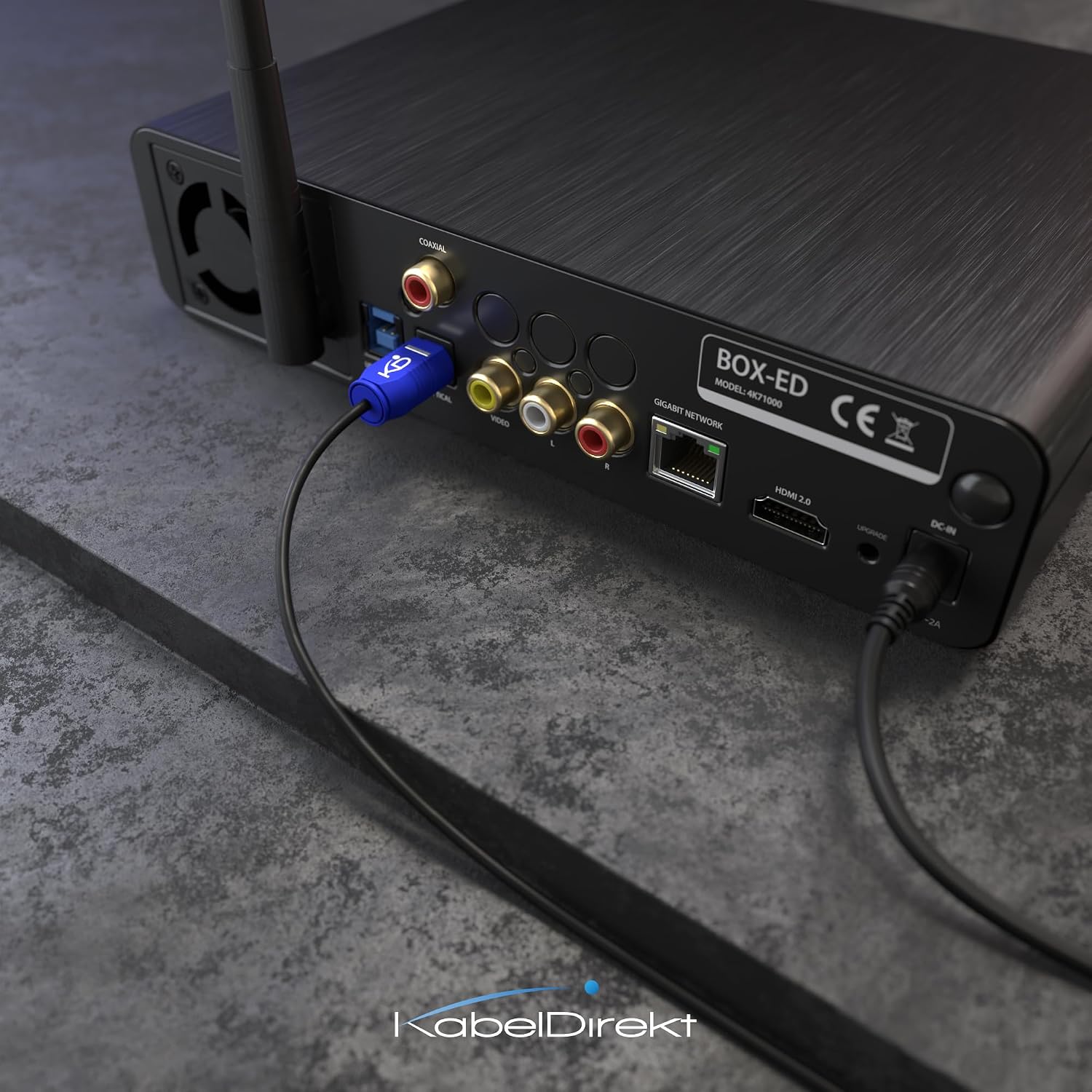 Thumbnail 5 de KabelDirekt Toslink Kabel, schmal, 10 m – optisches Audiokabel (2 mm Durchmesser, Glasfaserkabel) für Soundbar, TV, Konsole