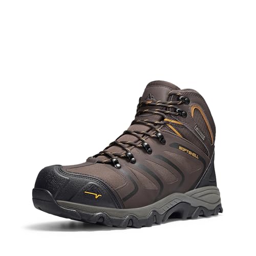 Detalle de NORTIV 8 Scarponi da Trekking Uomo - Marrone/Nero/Marrone Chiaro, taglia 43