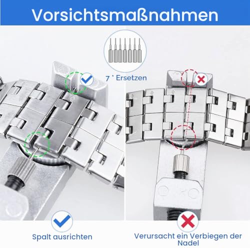 Thumbnail 7 de JOREST Uhrenwerkzeug-Set zum Kürzen von Metallarmbändern und Anpassen von Lederbändern