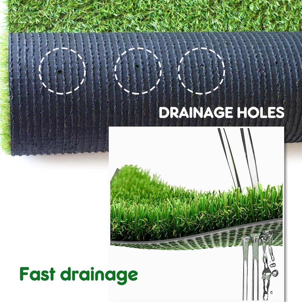 Detalle de Petgrow 20MM Eco Artificial Grass for Pets (1m × 2m) with Self-Draining System
