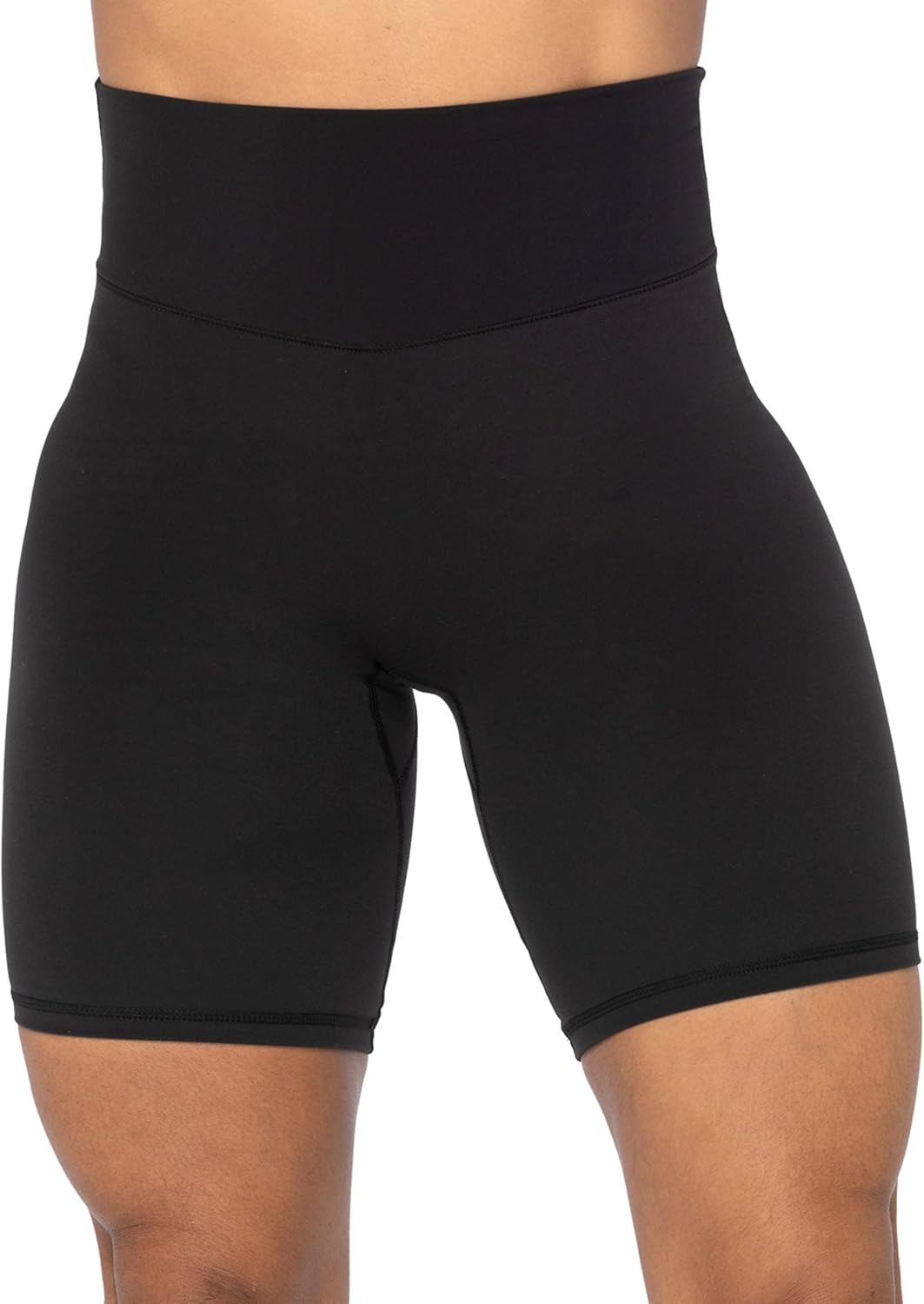 Detalle de Sunzel No Front Seam High Waist Biker Shorts for Women (Squat Proof) — Yoga, Gym & Bike Workout
