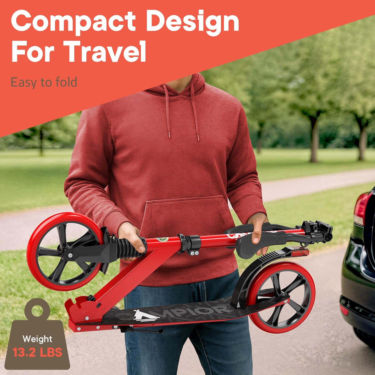 Thumbnail 5 de Campior Kick Scooter 240 lbs load, foldable 🛴
