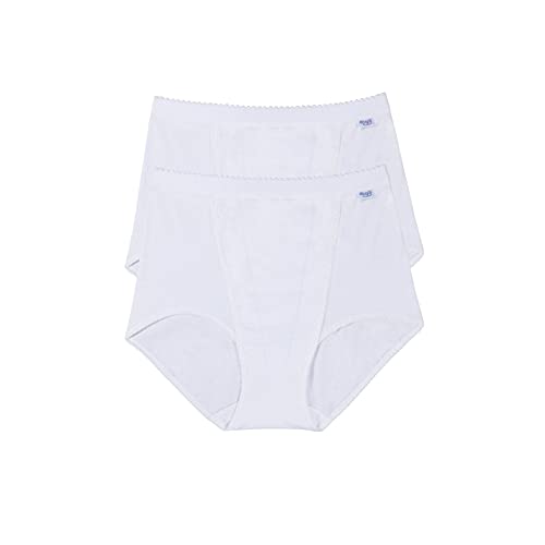 Detalle de Sloggi Women's Maxi 2 Pack Control Knickers (White, UK 14) – Practical Everyday Comfort