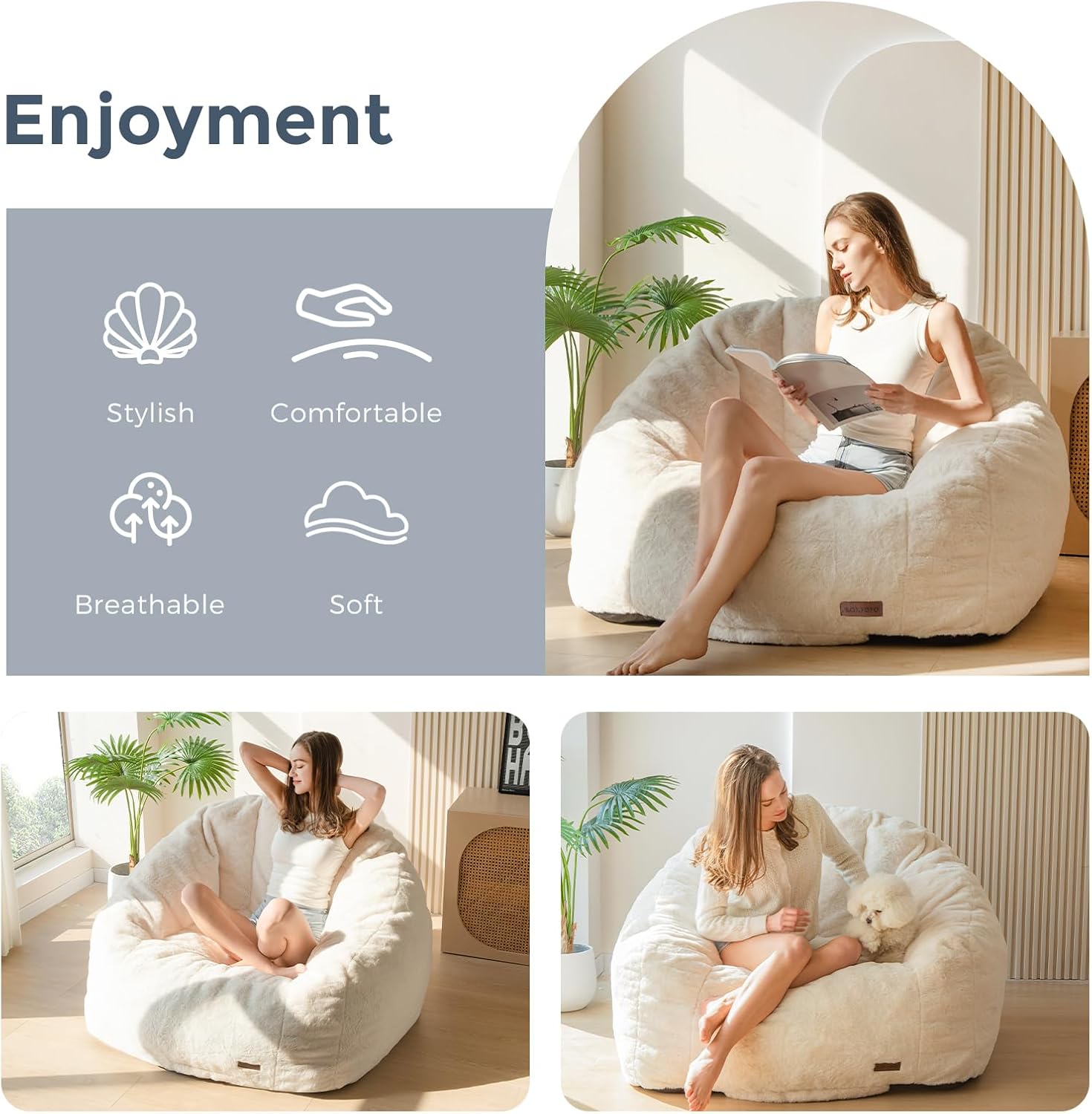 Thumbnail 2 de MAXYOYO Giant Bean Bag Chair 47x43x33