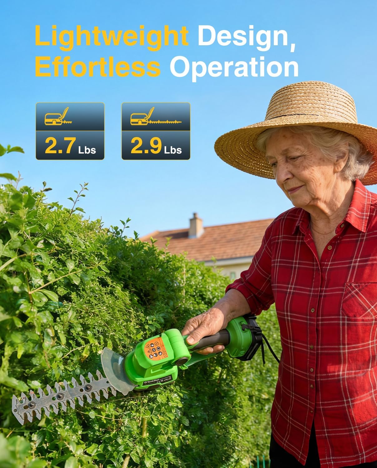 Detalle de TaskStar Cordless Hedge Trimmer, 20V