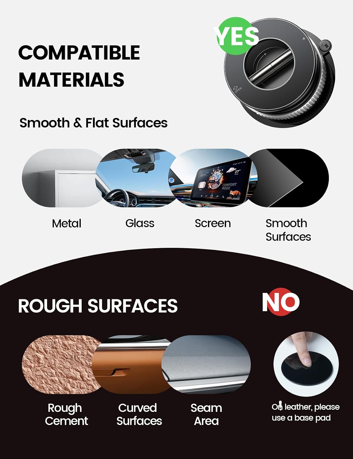 Thumbnail 5 de Lamicall Vacuum Magnetic Car Phone Holder 4.4lbs