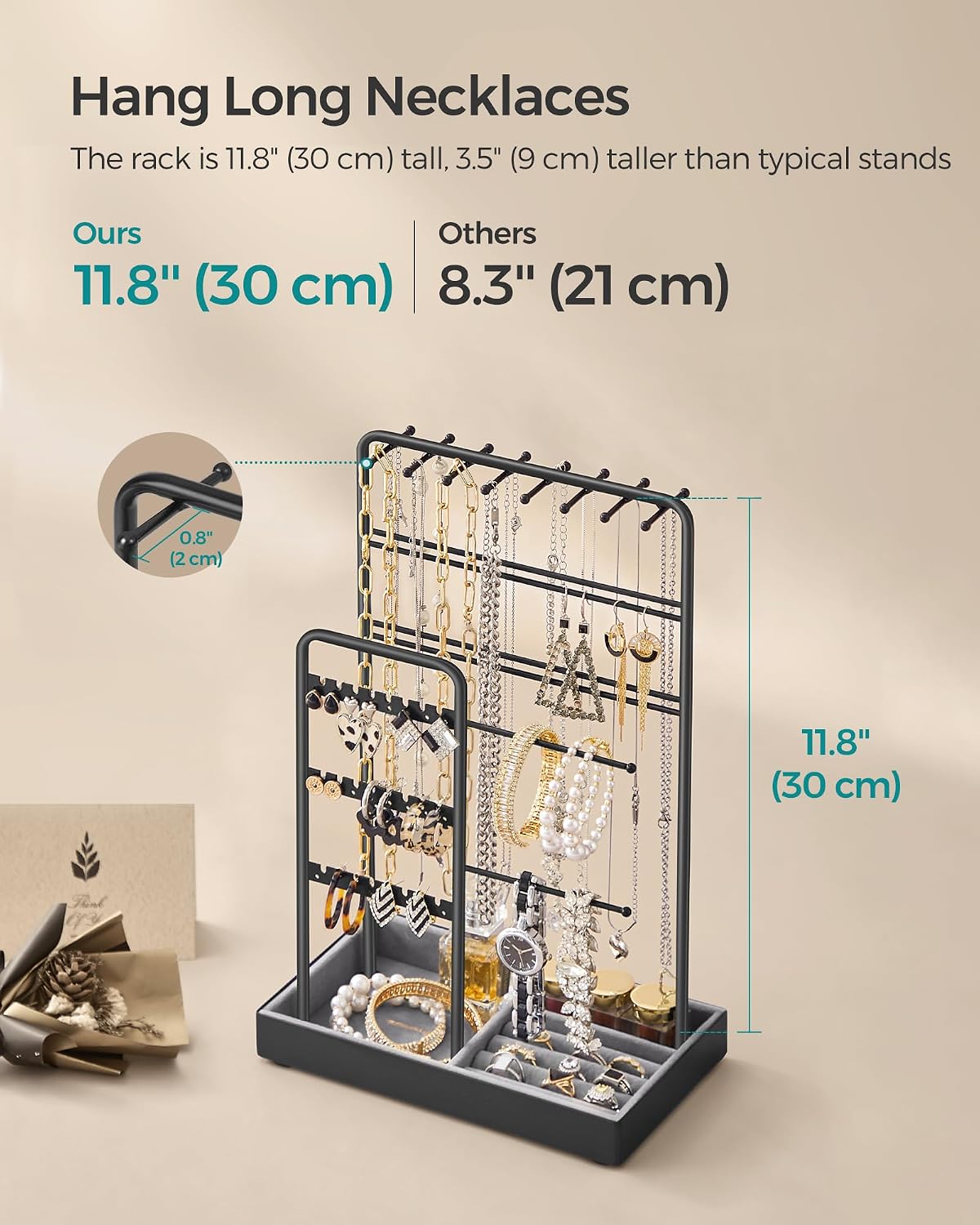 Thumbnail 6 de SONGMICS JJS021B01 Jewellery Stand 30 cm