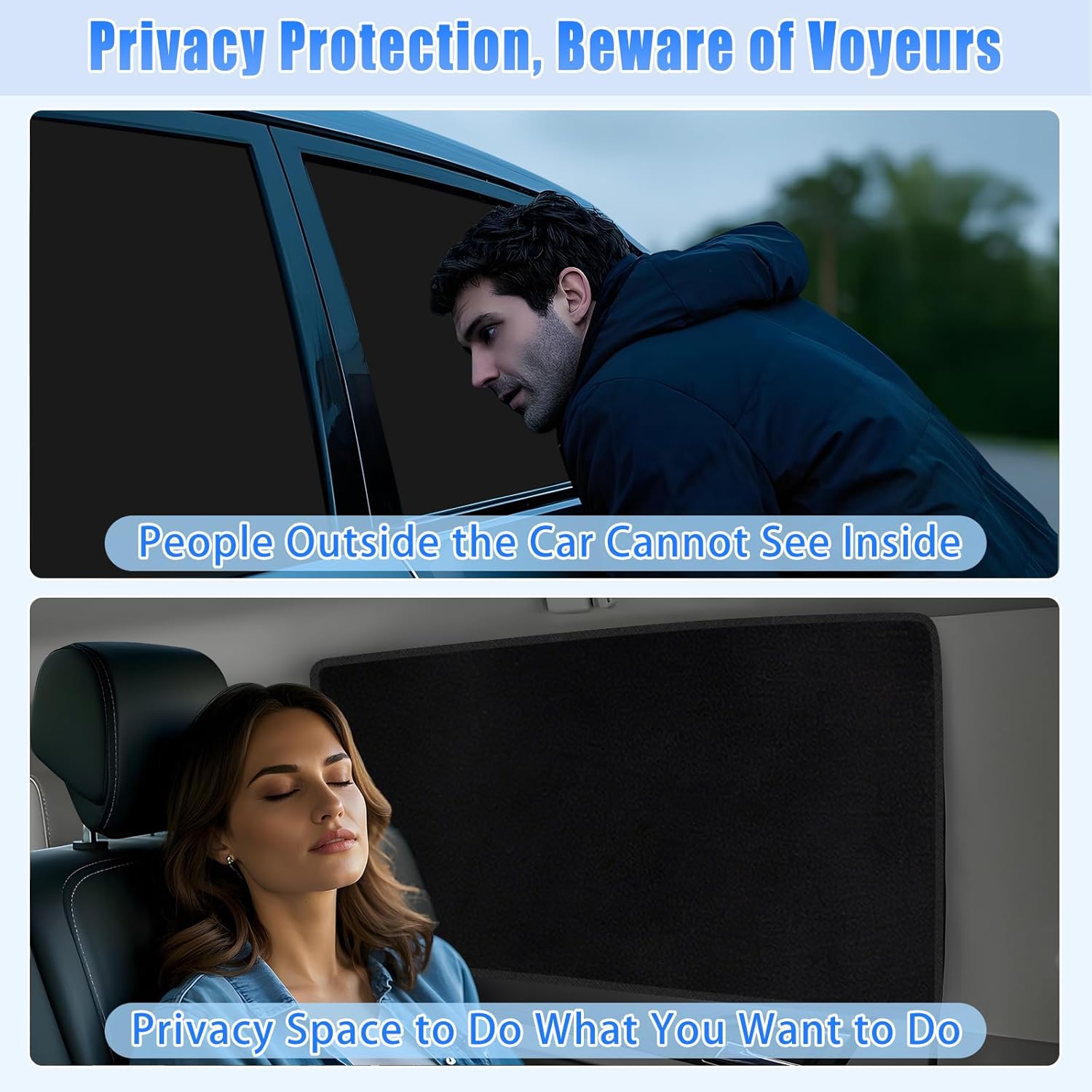 Thumbnail 2 de ZATOOTO Suede Car Window Shades (4PCS) for Privacy, UV Protection & Heat Insulation