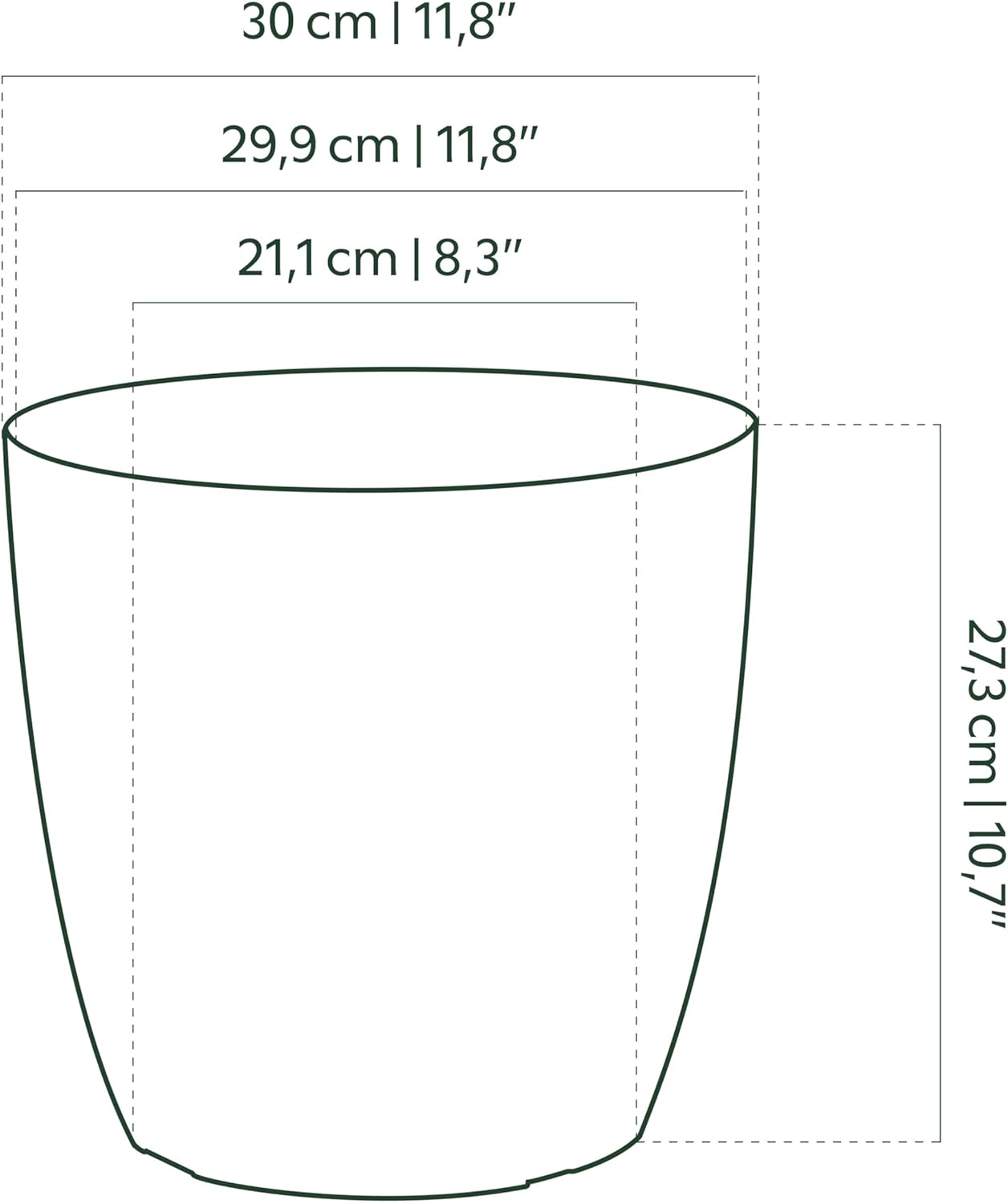 Thumbnail 2 de Vaso San Remo 30 cm Bianco — Design moderno ed elegante