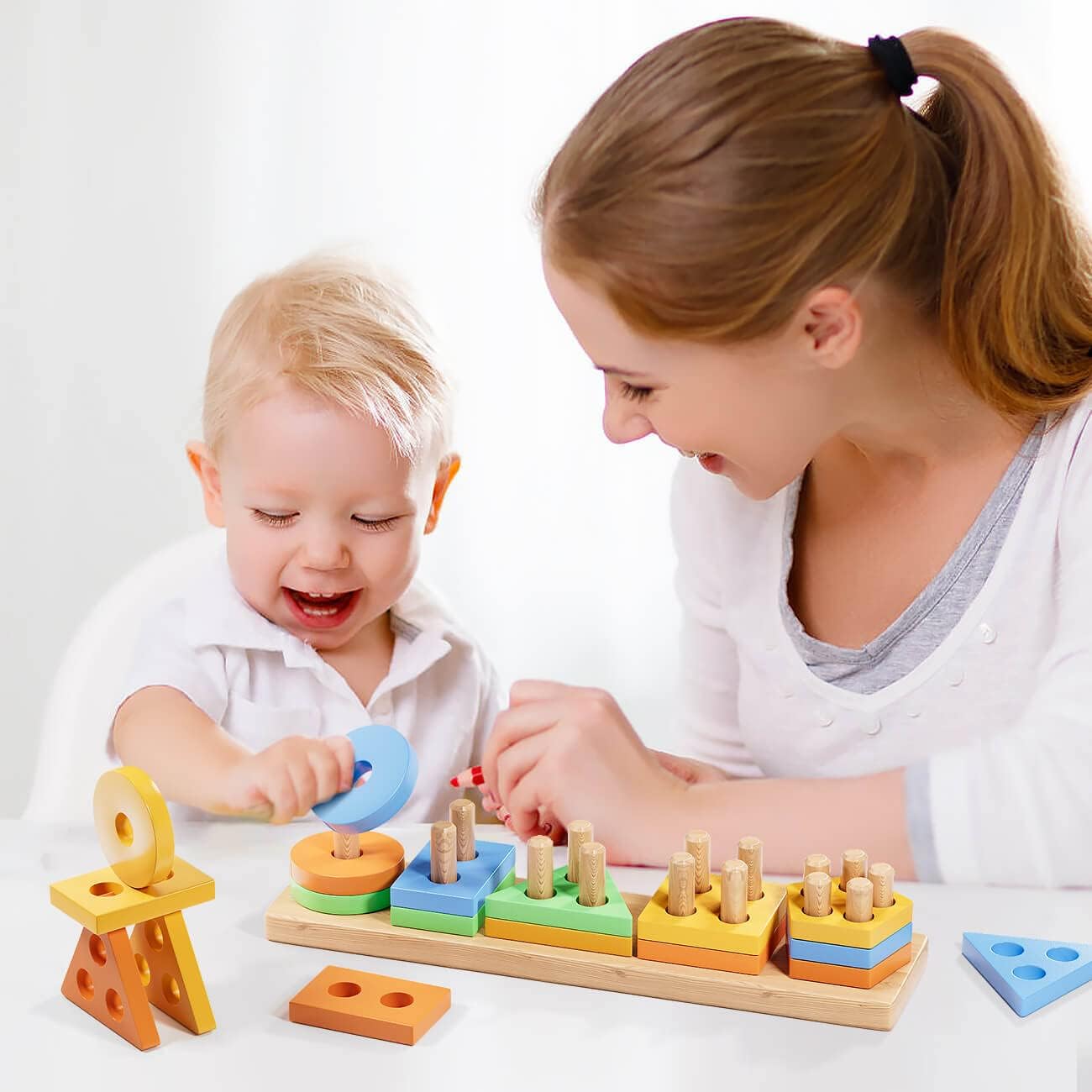Thumbnail 5 de KmmiFF Wooden Shape Sorter Montessori Toy for 1–3 Years 🎲