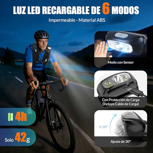 Thumbnail 6 de ONETOALL Chaleco Running con Luz LED y 2 Botellas 500 ml – Hidratación y seguridad para trail