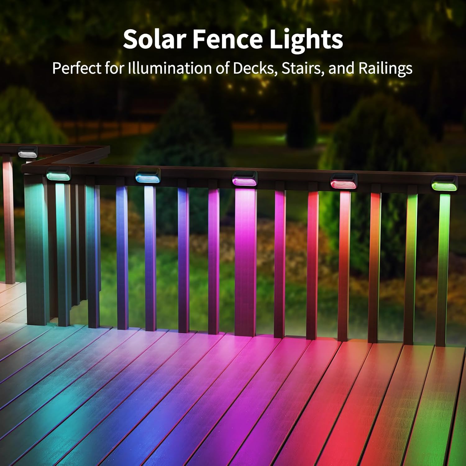 Thumbnail 6 de BUCASA Solar Fence Lights 4 Pack