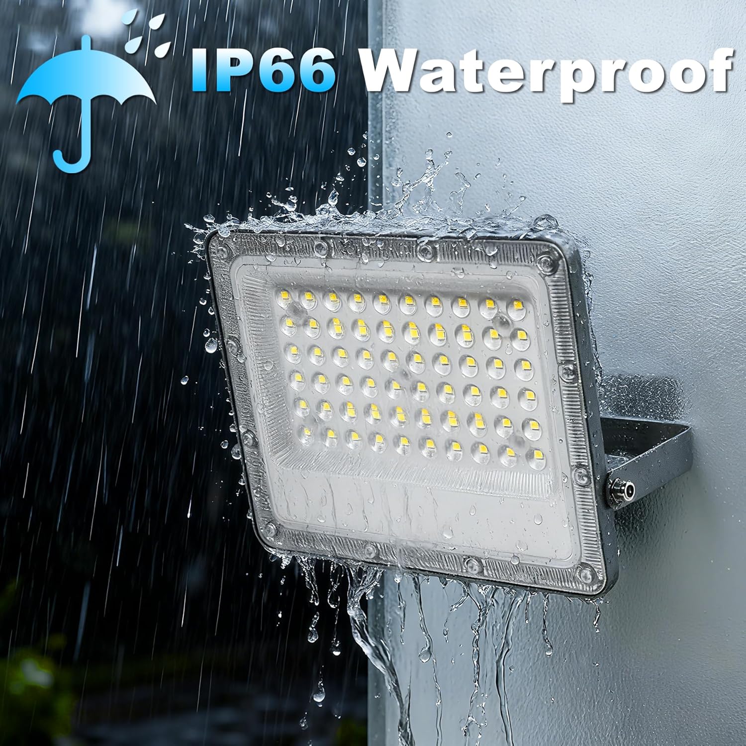 Detalle de OUSIDE Projecteur LED Extérieur 50W – 6500 K, 5000 lm, IP66, Aluminium Robuste