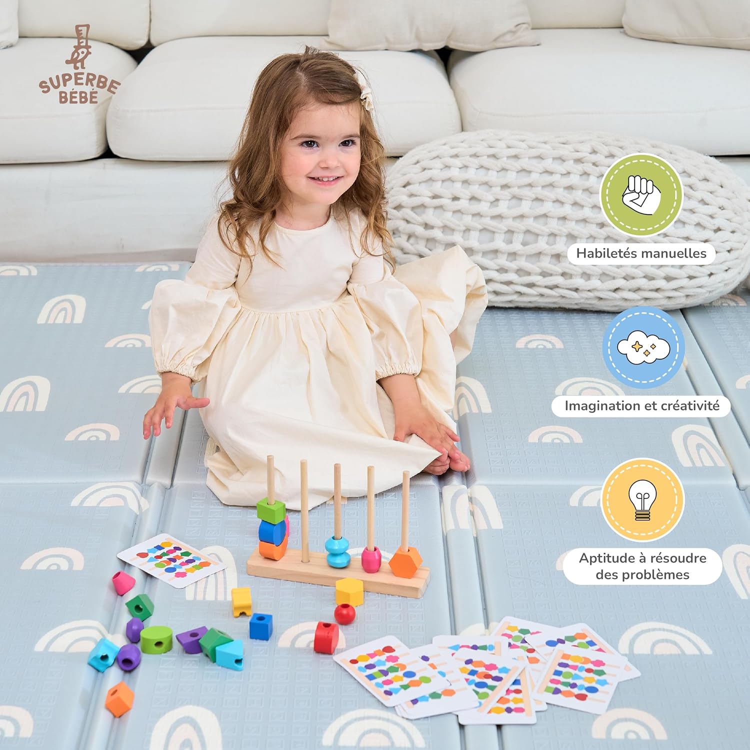 Thumbnail 5 de Jouet Montessori en Bois à Empiler et Tri pour Bébé et Enfant – SUPERBE BEBE