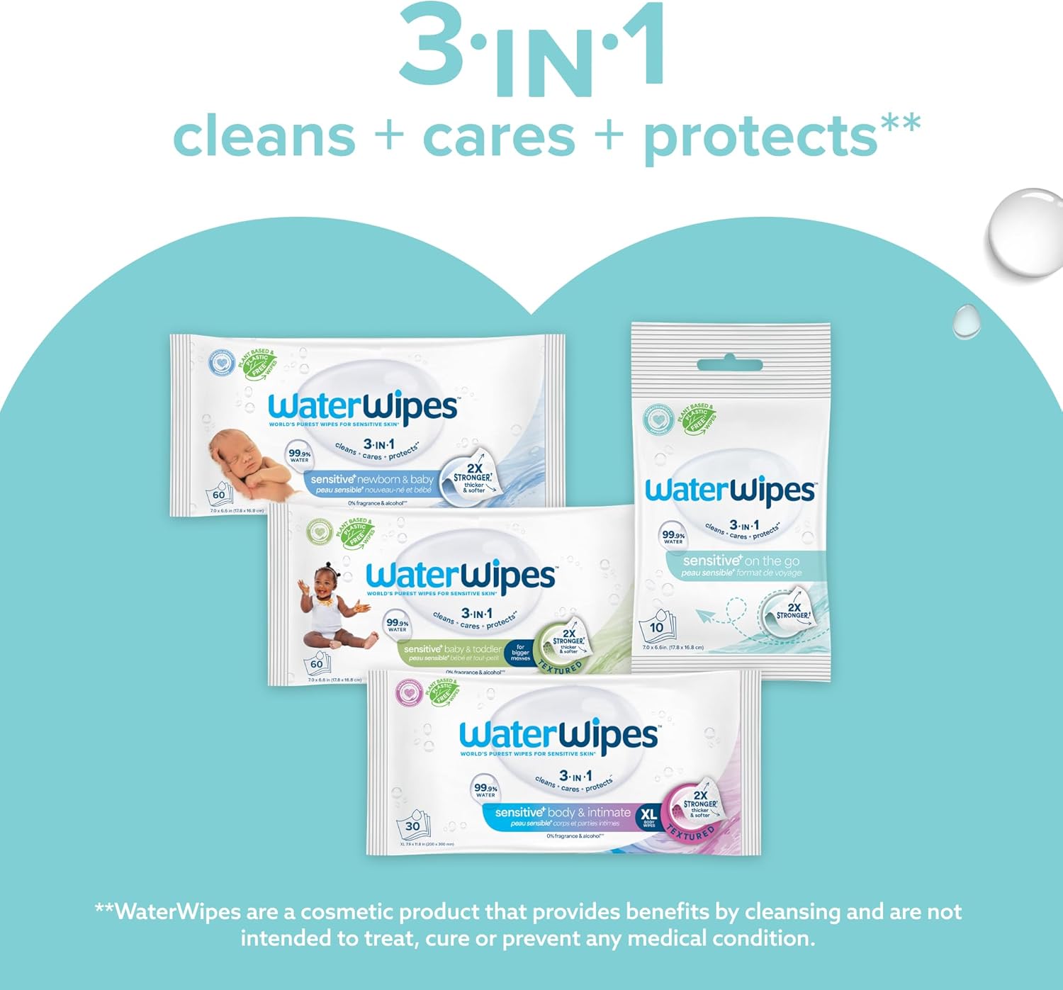 Thumbnail 6 de WaterWipes Sensitive+ On The Go 100 wipes