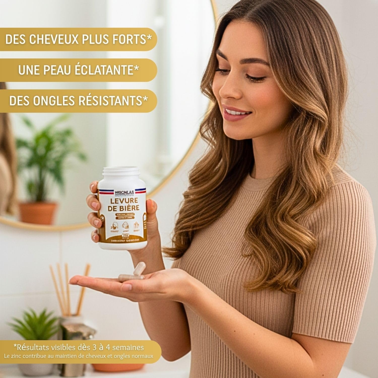 Thumbnail 1 de Levure de Bière Active Pousse Cheveux MironLab (1640 mg) – Complément alimentaire peaux & ongles, 120 gélules