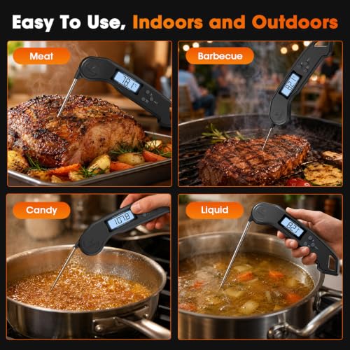 Thumbnail 6 de DOQAUS Meat Thermometer: 3s Read, ±1°C Accuracy, Black