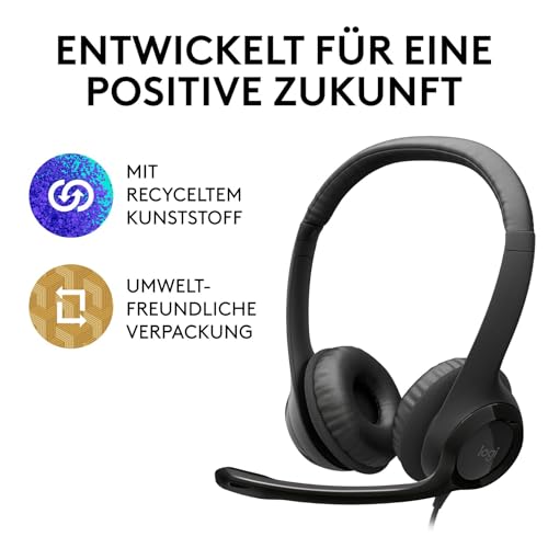Thumbnail 9 de Logitech H390 Kopfhörer mit Mikrofon – USB-Headset für klare Gespräche und hohen Tragekomfort