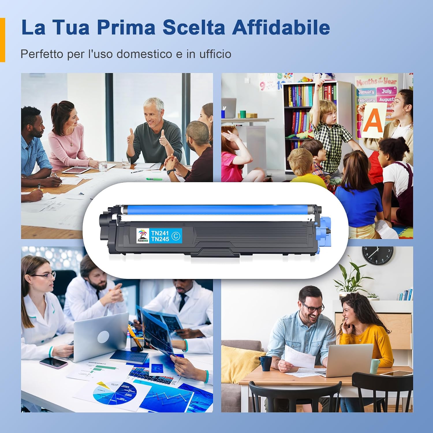 Thumbnail 6 de Palmtree TN241 TN245 Toner Compatibile 5-Pack per Brother MFC DCP HL – Compatibilità Estesa e Prestazioni Solide
