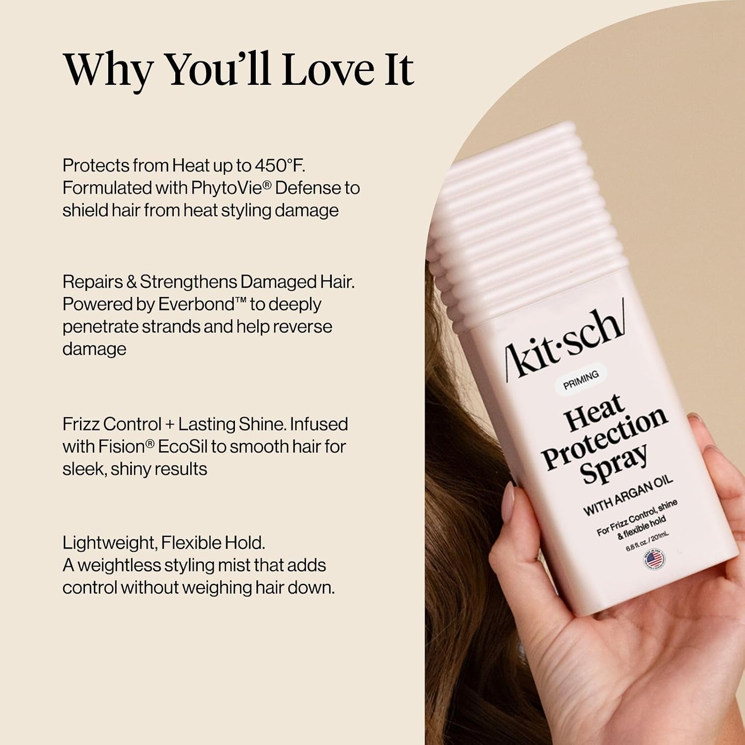 Detalle 2 de Kitsch Heat Protection Spray 6.8 oz — heat protectant 💇♀