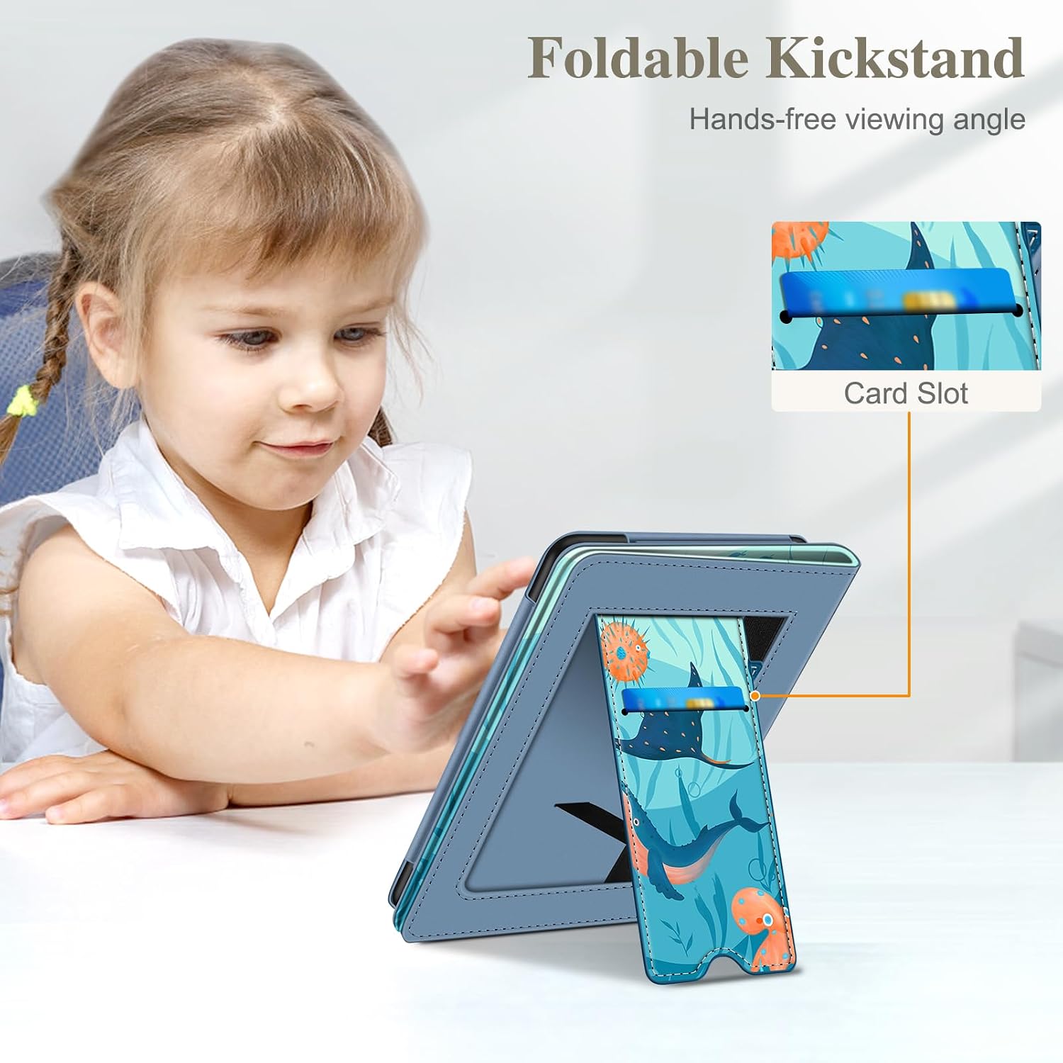 Detalle de FINTIE EKAZ140US Kindle Case with Kickstand, Hand Strap and Card Slot