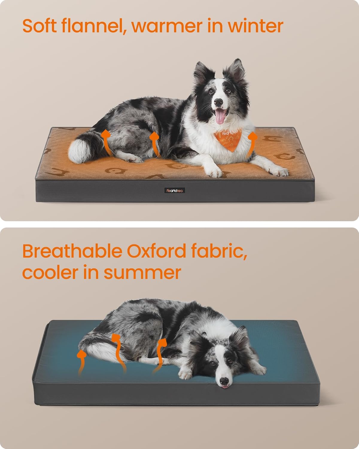 Thumbnail 2 de Feandrea Orthopedic Dog Bed Large (XL) – Egg Crate Foam, Waterproof Cover