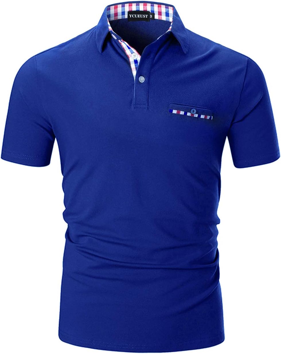Thumbnail 3 de YCUEUST Men's Polo Shirt: Short Sleeve with Contrasting Colours