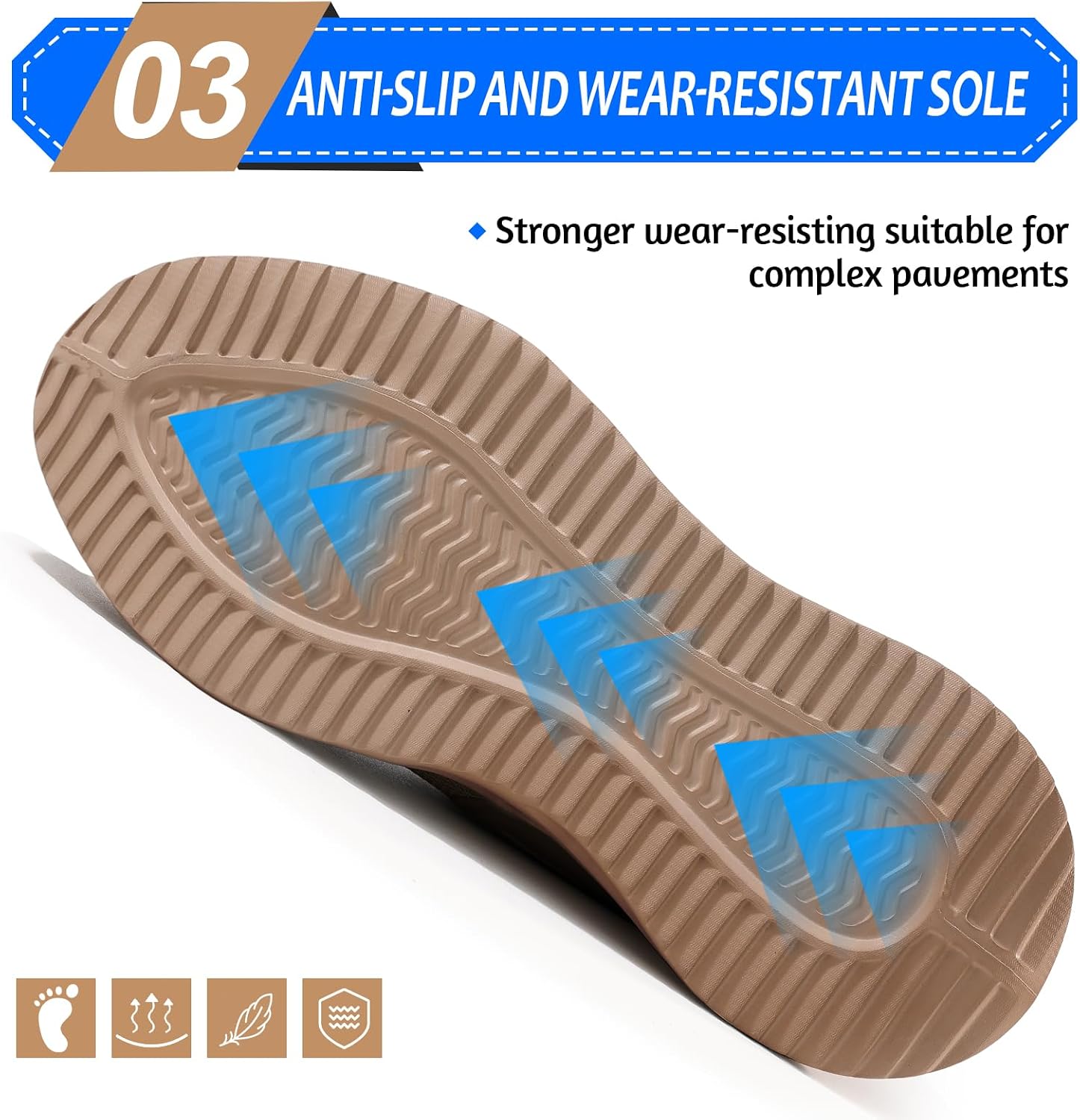 Detalle 2 de LAoutun Safety Trainers with Steel Toe Cap – lightweight men’s industrial protective work shoes