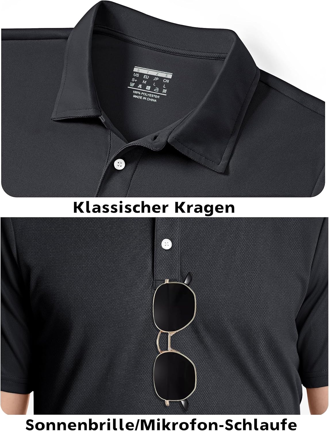 Thumbnail 2 de TACVASEN Poloshirt Herren Kurzarm