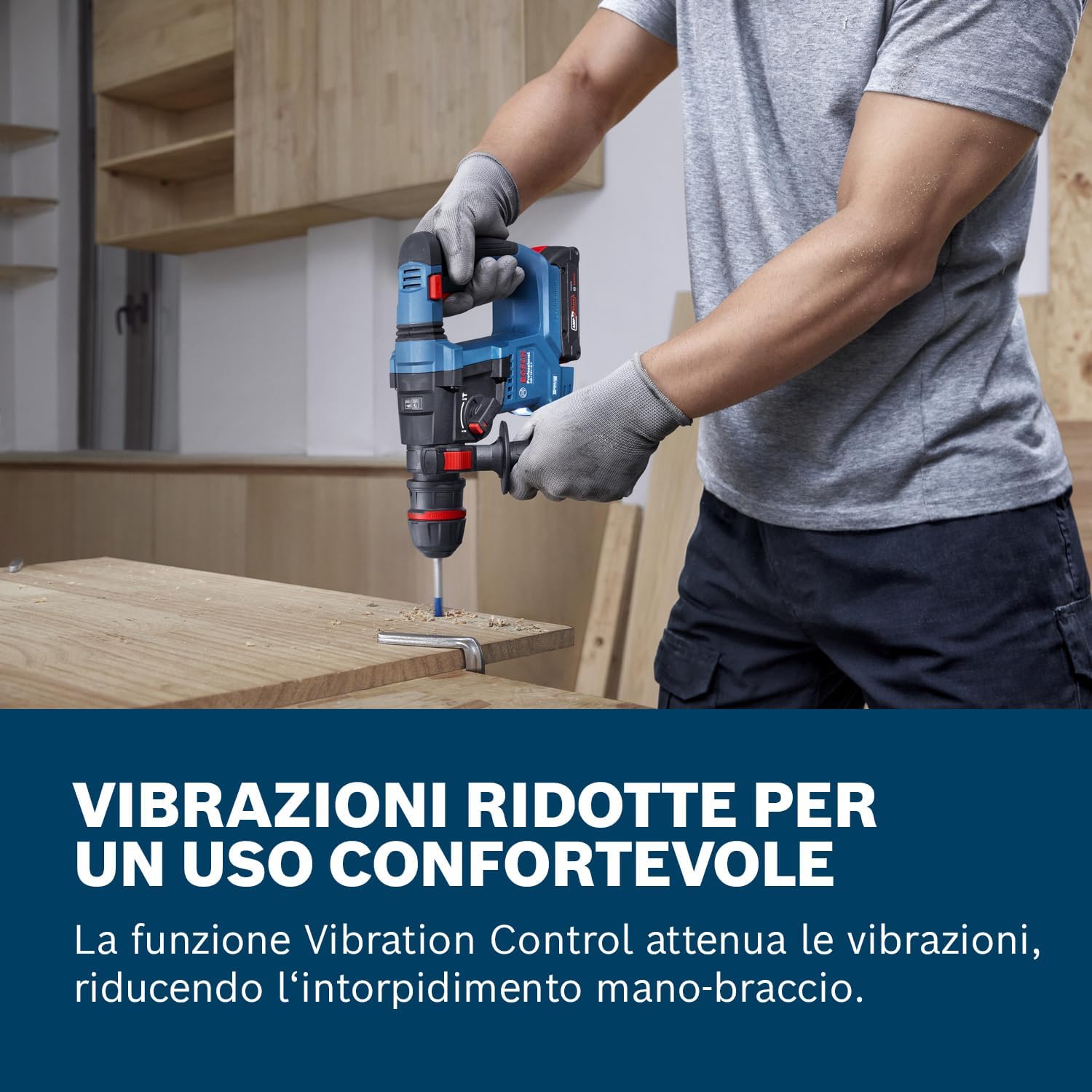 Thumbnail 3 de Bosch Professional GBH 18V-18 (SDS Plus): martello perforatore a batteria per lavori di avanzata e precisione